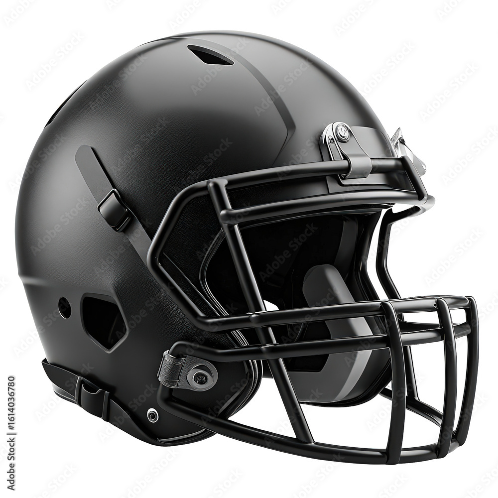 Fototapeta premium black american football helmet mockup png dark football helmet display PNG sports gear template PNG gridiron headgear mockup PNG transparent background image