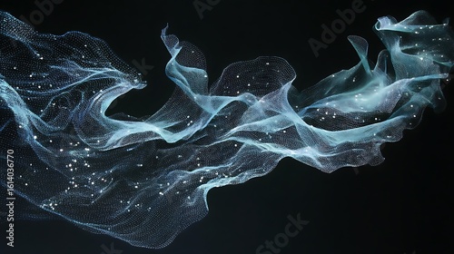 conceptual textile art showing dreams being spun into form, flowing glowing threads, invisible weaver shaping reality from thought 