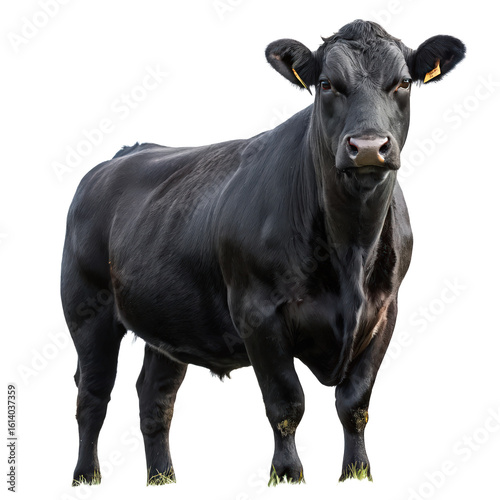 black angus cattle png Angus cow profile PNG beef cattle breed portrait PNG farm livestock image PNG transparent background image
