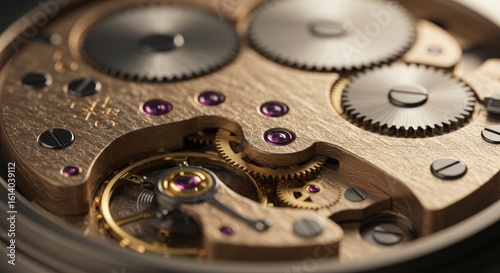 Wallpaper Mural Intricate mechanical design revealed in a watch movement macro photo exploration Torontodigital.ca