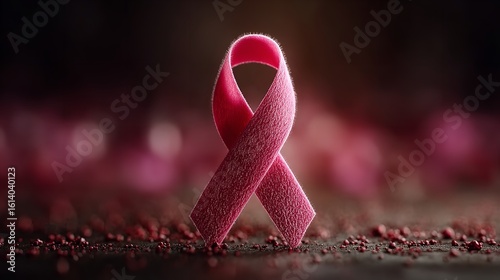 Breast cancer awareness ribbon flat icon

