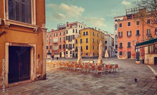 Town square in Venice city, Italy