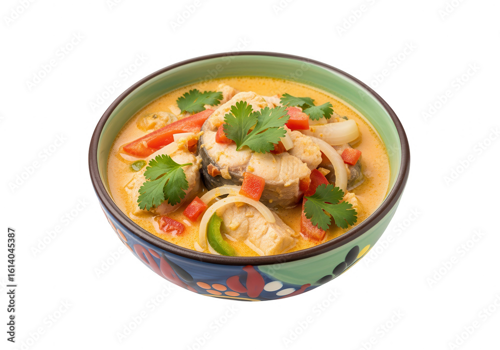 Spicy Thai Fish Soup with Coconut Milk and Vegetables Spicy Thai Fish Soup with Coconut Milk and Vegetables