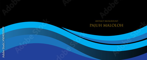Vector blue line background curve element with white space for text and message design, overlapping layers, vector eps 10
