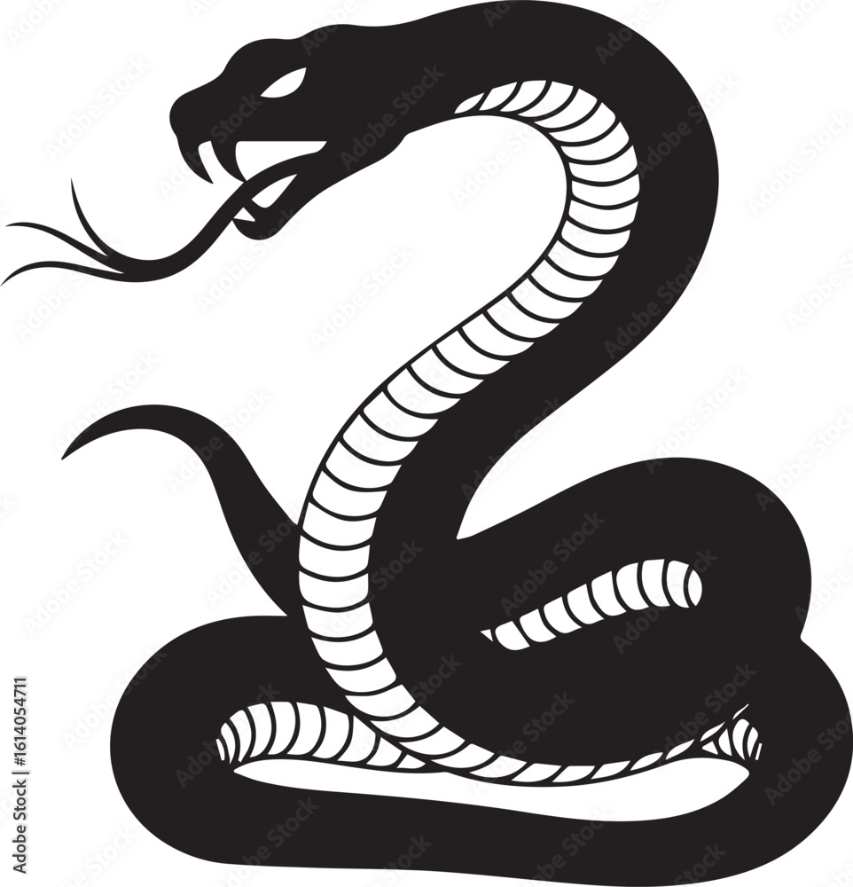 Fototapeta premium snake silhouette vector
