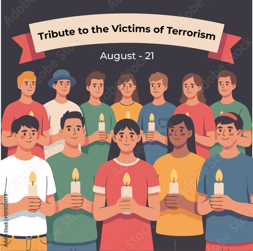 International Day of Remembrance and Tribute to the Victims of Terrorism – August 21 Illustration