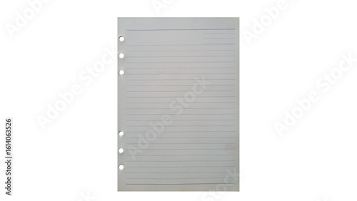 Blank Lined Paper Sheet, Hole Punched for Binder, Perfect for Note, Taking or Journaling