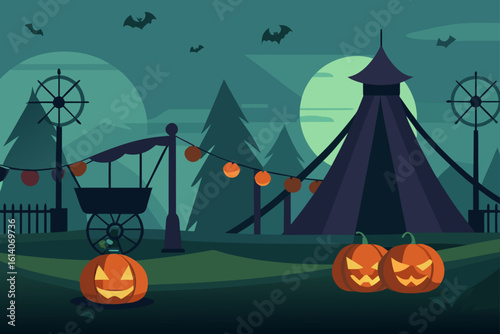 halloween background with pumpkin