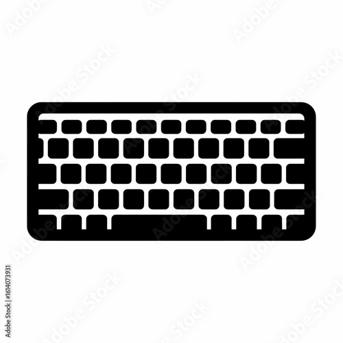 Minimalist Keyboard Vector Clean Design for Digital Devices and Interfaces