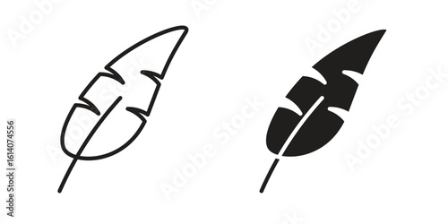 Light weight icon in a black stroke vector design and flat solid version on white background