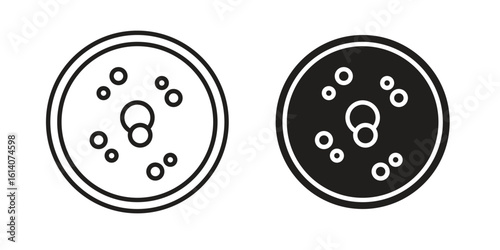 Leukemia icon in a black stroke vector design and flat solid version on white background