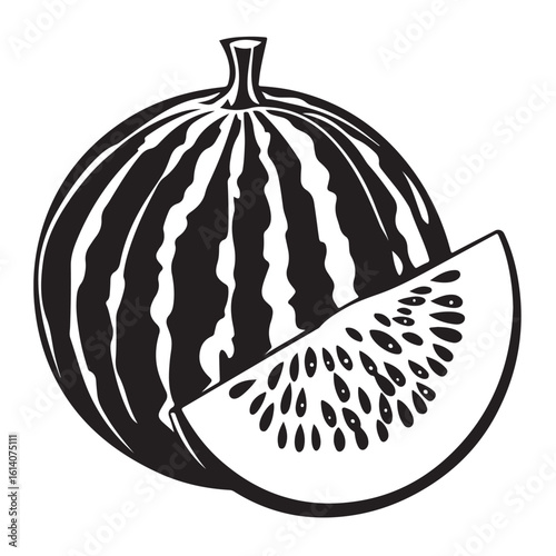 vector illustration of a watermelon