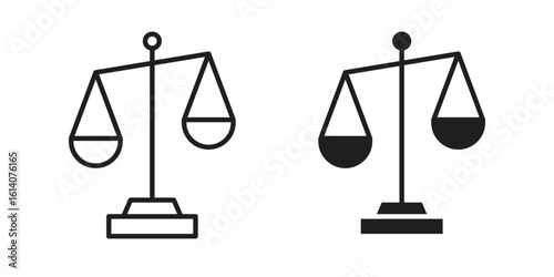 Economies of scale icon in a black stroke vector design and flat solid version on white background