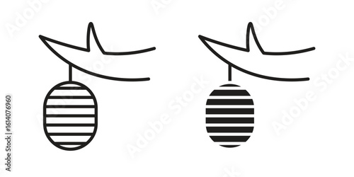 Cocoon icon in a black stroke vector design and flat solid version on white background