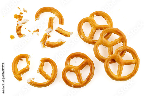 Wallpaper Mural Pretzels with salt close-up Isolated on a white background. Torontodigital.ca