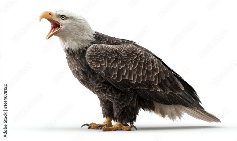 Fototapeta premium Side view of a bald eagle