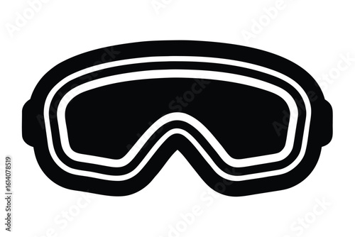 ski goggles vector icon silhouette