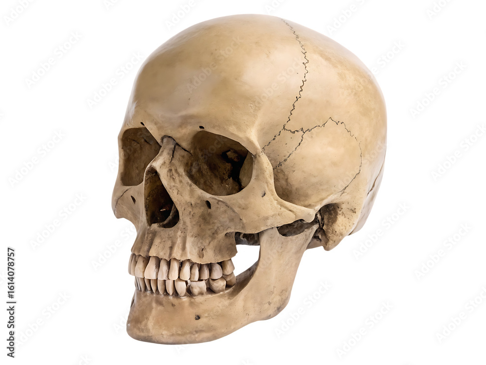 Obraz premium Human skull isolated on white background isolated on a transparent background