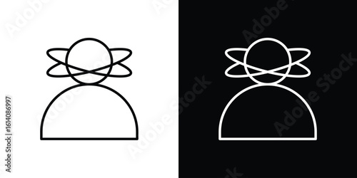 Stress icon. Simple flat symbol. Perfect Black outline pictogram illustration