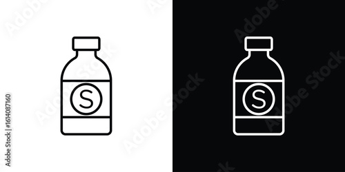 Solvent icon. Simple flat symbol. Perfect Black outline pictogram illustration