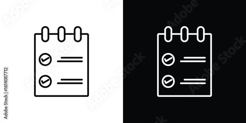 Reservation icon. Simple flat symbol. Perfect Black outline pictogram illustration
