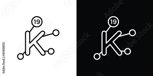 Potassium icon. Simple flat symbol. Perfect Black outline pictogram illustration