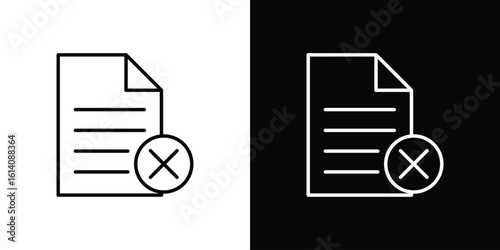 Paperless icon. Simple flat symbol. Perfect Black outline pictogram illustration