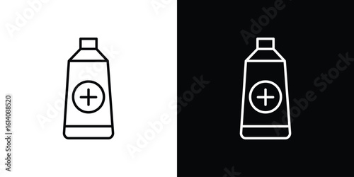 Ointment icon. Simple flat symbol. Perfect Black outline pictogram illustration
