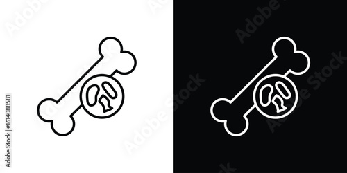 Multiple myeloma icon. Simple flat symbol. Perfect Black outline pictogram illustration