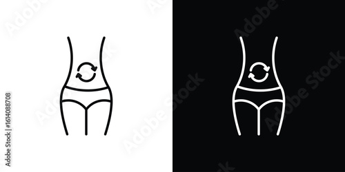 Metabolism icon. Simple flat symbol. Perfect Black outline pictogram illustration