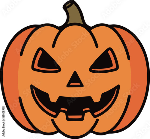 Halloween Pumpkin Minimal Flat Design - ハロウィンかぼちゃのミニマルフラットデザイン