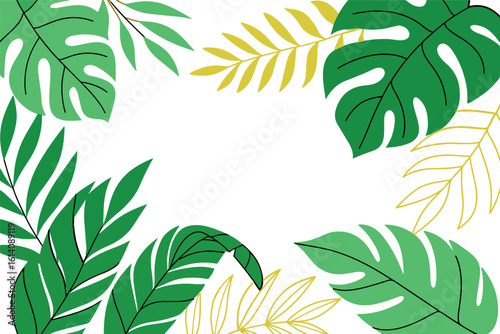 palm tree leaves. Vector