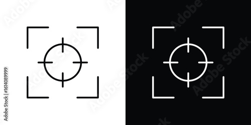 Focus icon. Simple flat symbol. Perfect Black outline pictogram illustration