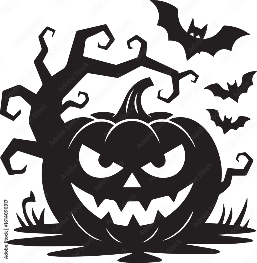 Naklejka premium halloween jack o lantern