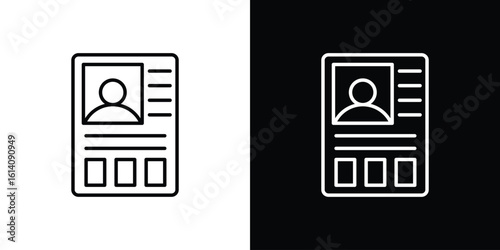 Criminal record icon. Simple flat symbol. Perfect Black outline pictogram illustration