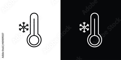 Cold icon. Simple flat symbol. Perfect Black outline pictogram illustration