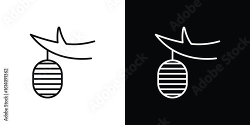 Cocoon icon. Simple flat symbol. Perfect Black outline pictogram illustration