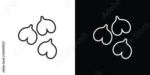 Chickpeas hummus icon. Simple flat symbol. Perfect Black outline pictogram illustration