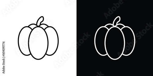 Capsicum icon. Simple flat symbol. Perfect Black outline pictogram illustration