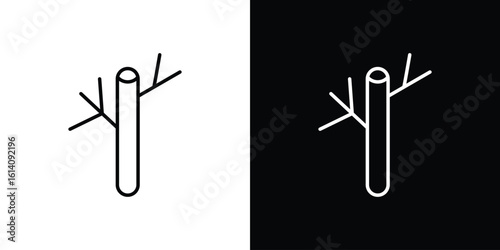 Blood vessel icon. Simple flat symbol. Perfect Black outline pictogram illustration