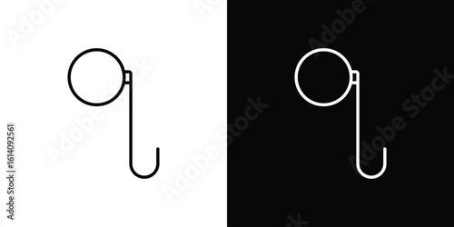 Ar monocle icon. Simple flat symbol. Perfect Black outline pictogram illustration