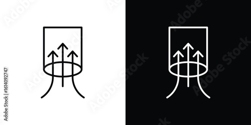 Air suction icon. Simple flat symbol. Perfect Black outline pictogram illustration