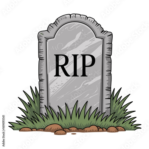 Gravestone with RIP