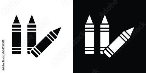 Crayon icon symbol for Apps and Branding.