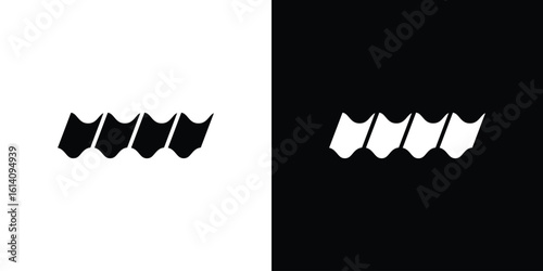 Roof tile icon symbol for Apps and Branding.