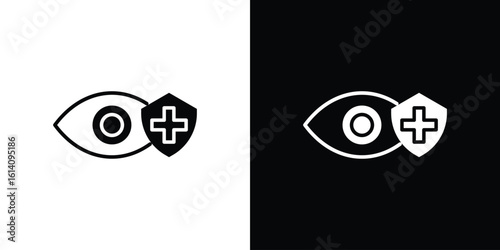 Vision insurance icon symbol for Apps and Branding.