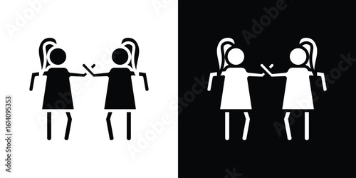 Twin icon symbol for Apps and Branding.