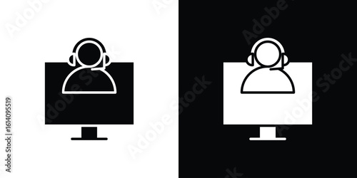 Tech support icon symbol for Apps and Branding.