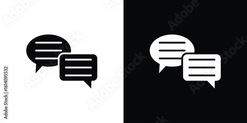 Text chat icon symbol for Apps and Branding.