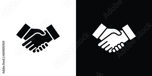 Shake hands icon symbol for Apps and Branding.